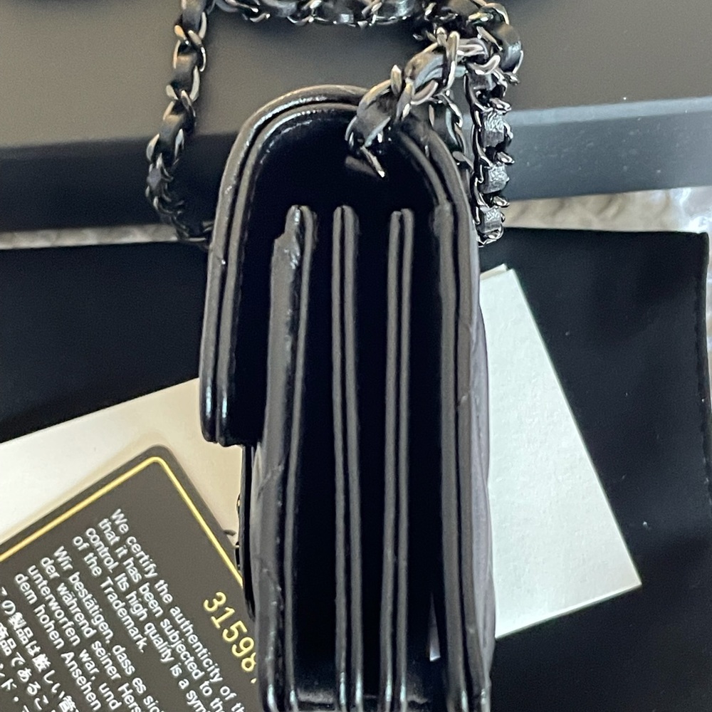 NEW Chanel So Black Mini Woc Cardholder 21B Bag - Picture 10 of 15